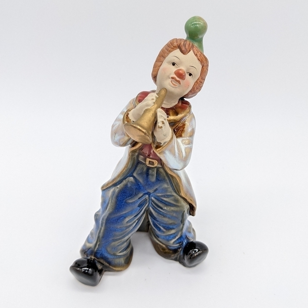 ✨3/$15 Vintage ceramic musical clown figurine
